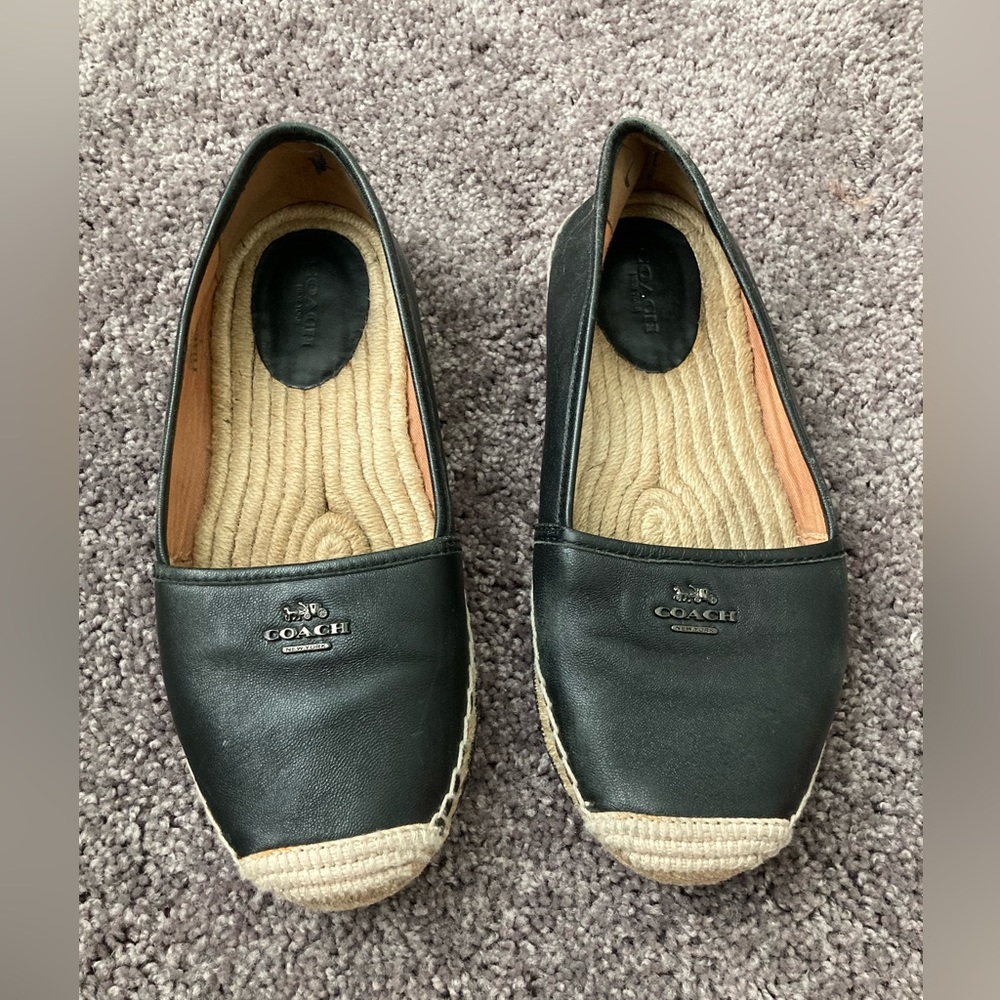 Coach Black Espadrilles Flats